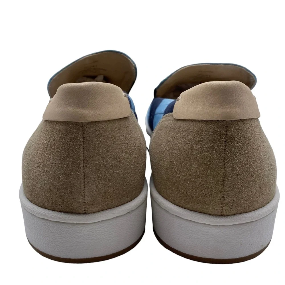 Lucky Brand Slip On Shoe Hadie Blue Tie Dye Canvas Leather Casual Size 9.5 - Picture 5 of 10